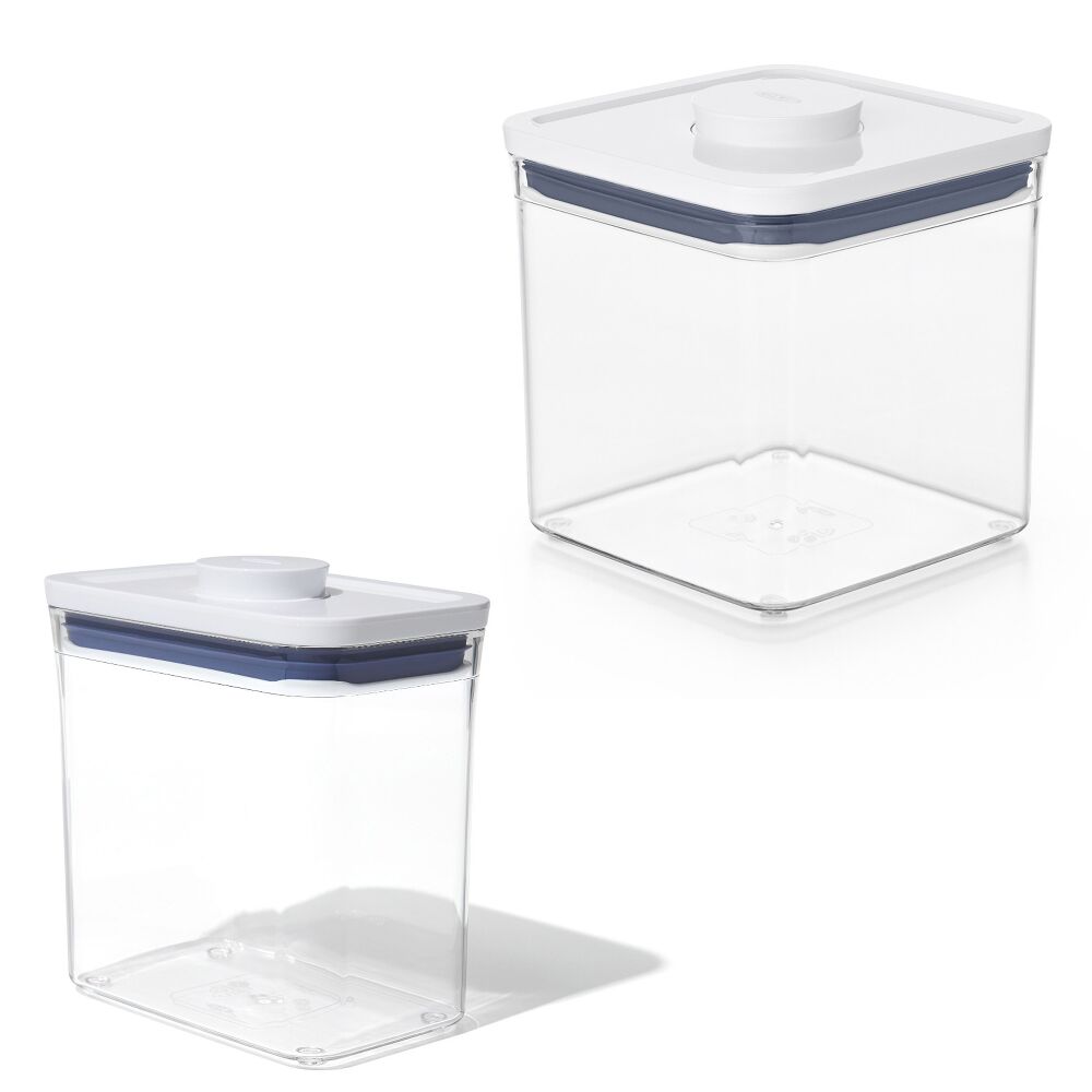 POP Container - Rectangle Short (1.7 Qt.) & POP Container - Big Square Short (2.8 Qt.) Bundle L0