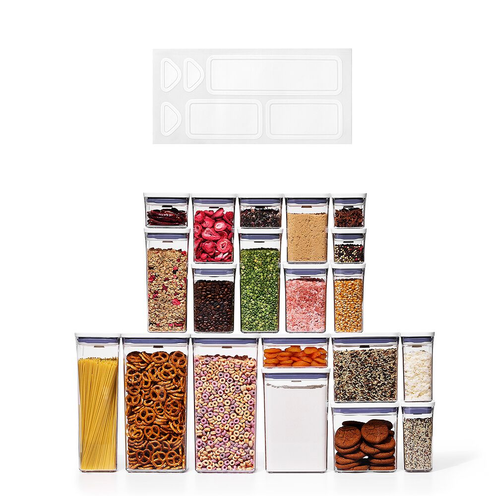 POP Removable Labels & 20-Piece POP Container Set Bundle R1