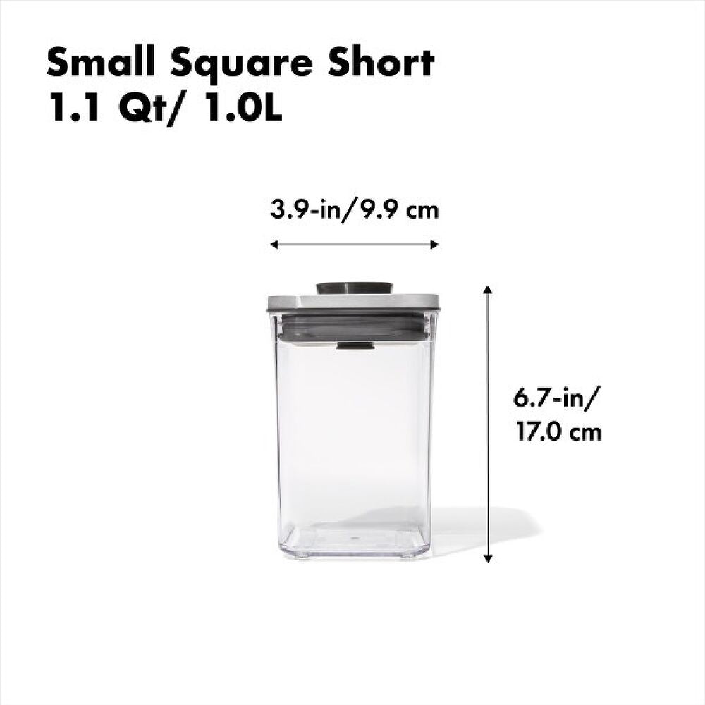 POP Container - Small Square Short (1.1 Qt/1.0 L) H8