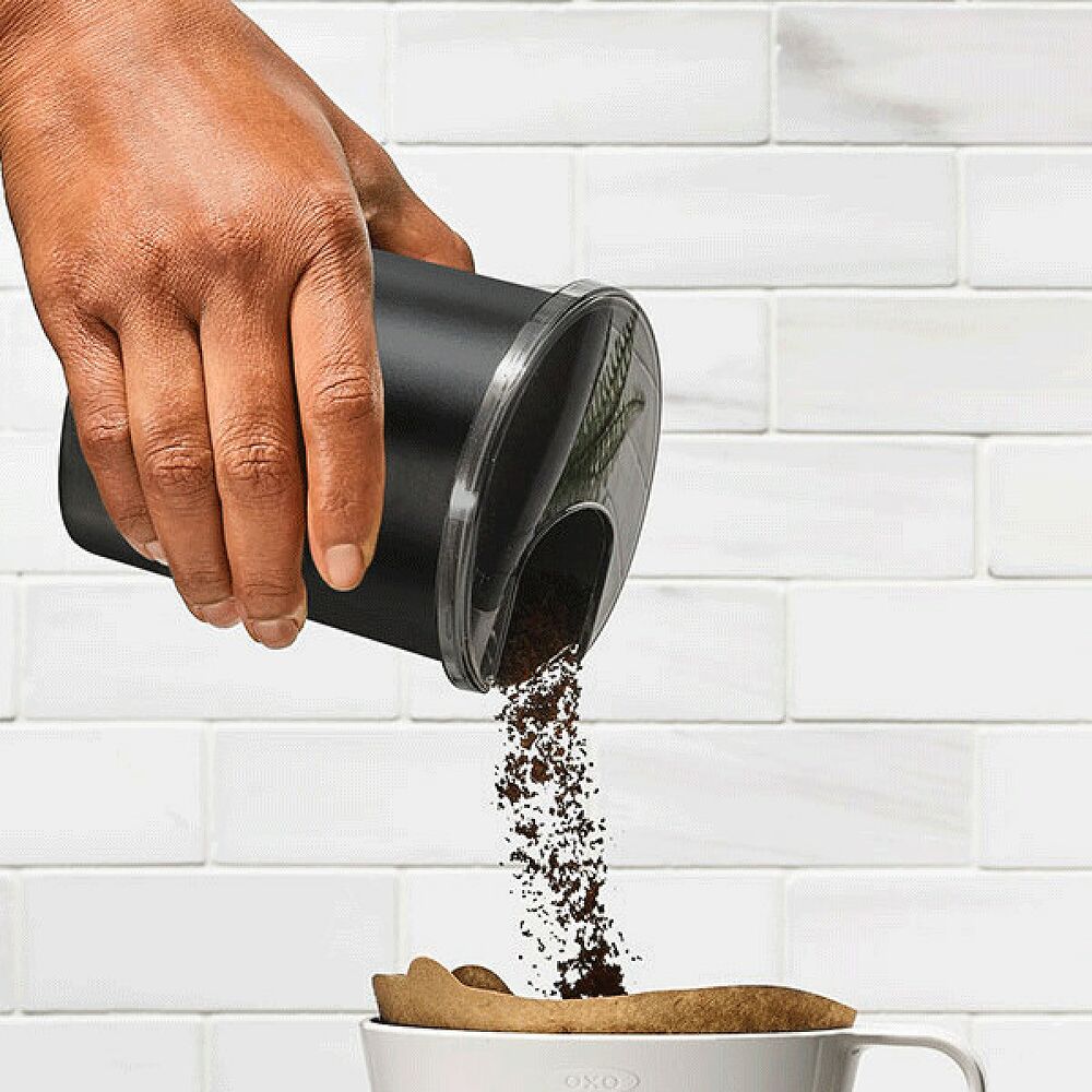 Replacement Coffee Grounds Container for Conical Burr Coffee Grinder - Matte Black O4