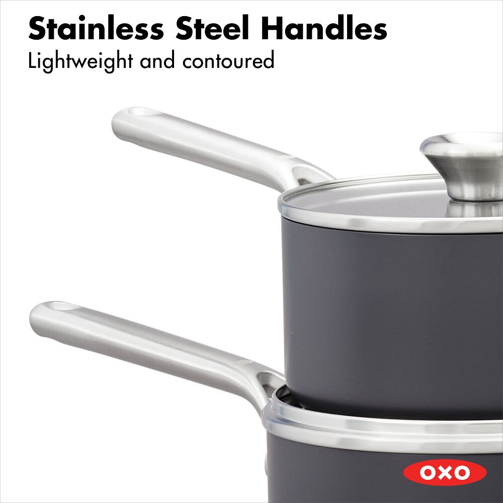Ceramic Professional Non-Stick 4-Piece Saucepan Set (1.7 Qt & 2.3 Qt) X7