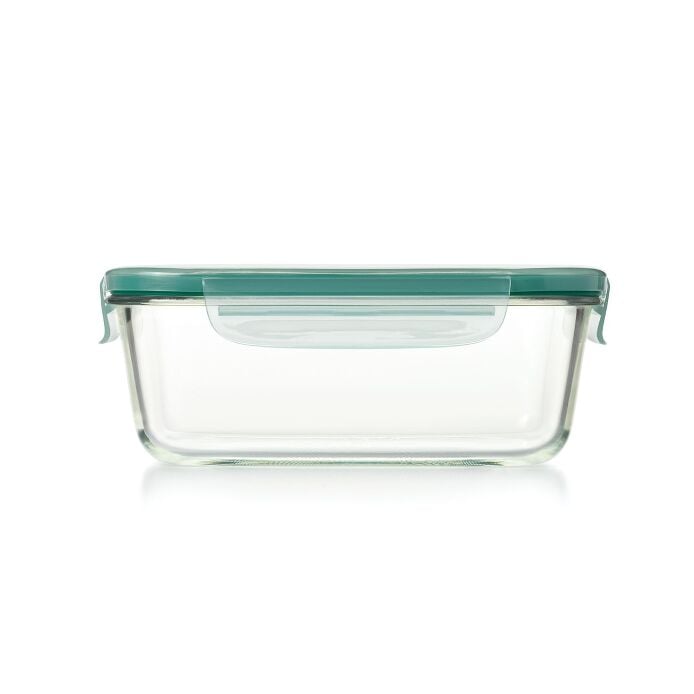 Smart Seal 8 Cup Glass Rectangle Container - Teal O5