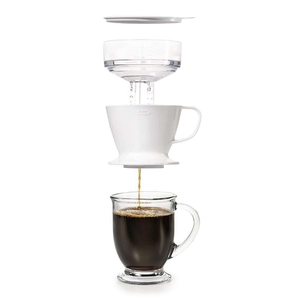 Pour-Over Coffee Maker with Water Tank D0