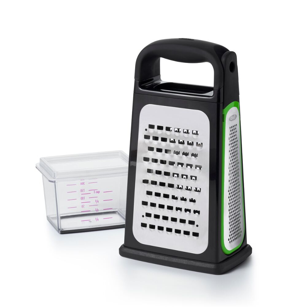 Etched Box Grater With Removable Zester E7