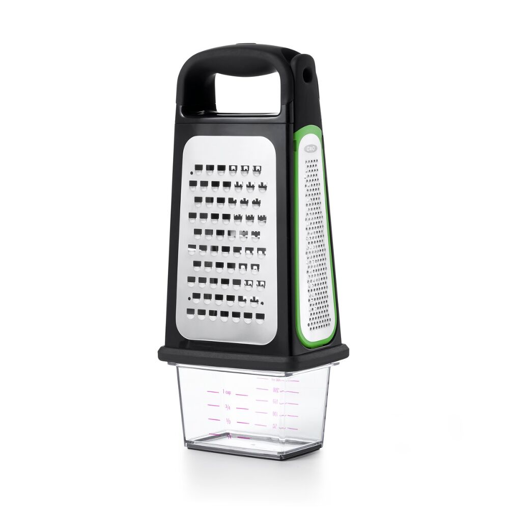 Etched Box Grater With Removable Zester E7