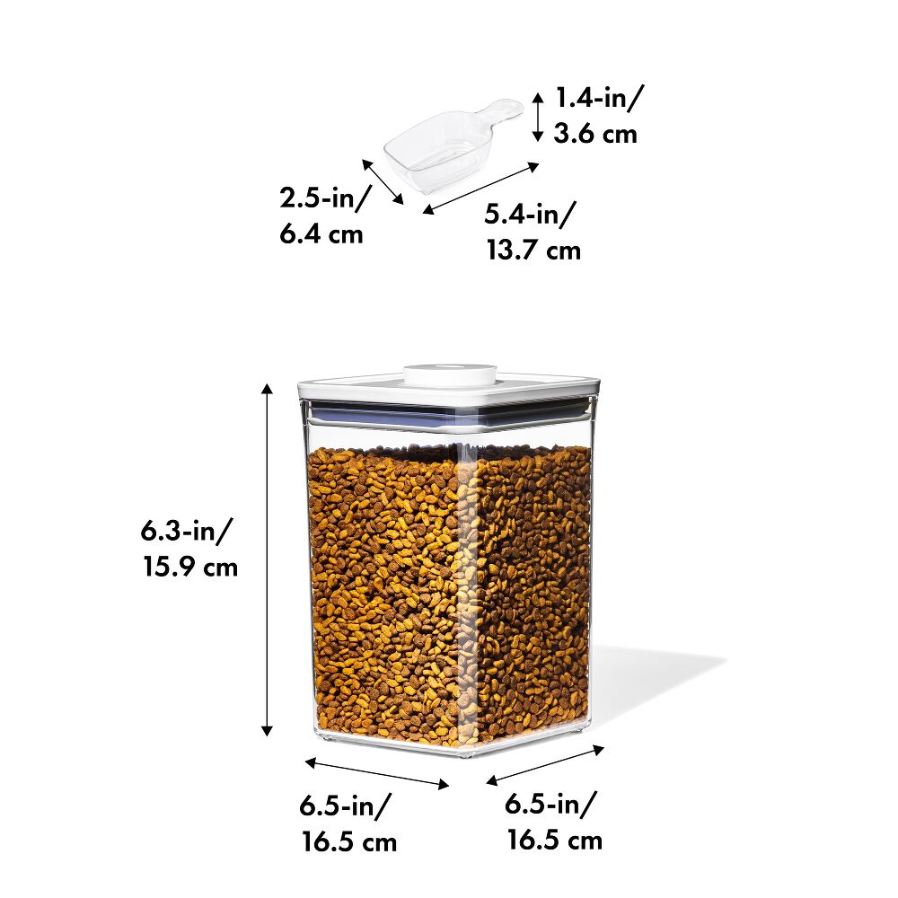 OXO Good Grips Pet POP Container – 4.4 Qt/4.2 L with Scoop V2