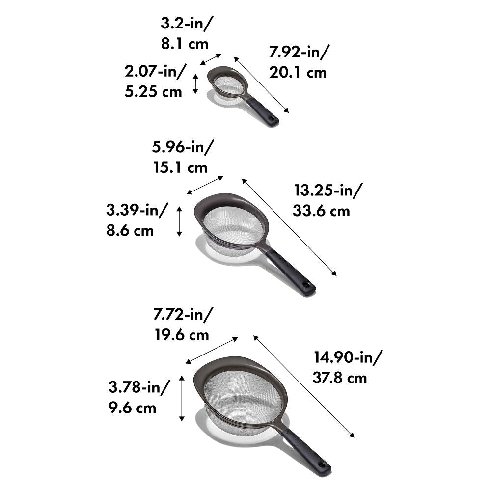 OXO Good Grips 3 Piece Strainer Set F8