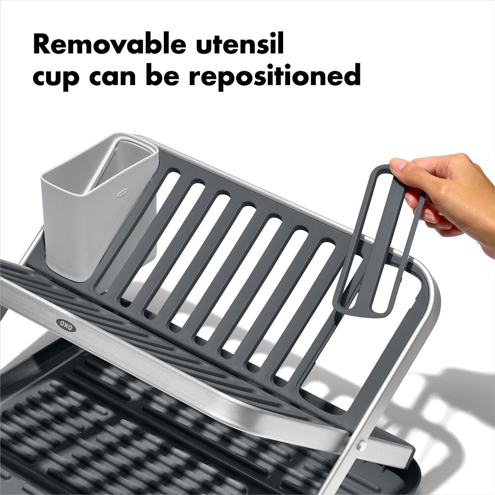 OXO Good Grips Aluminum Fold Flat Dish Rack M6