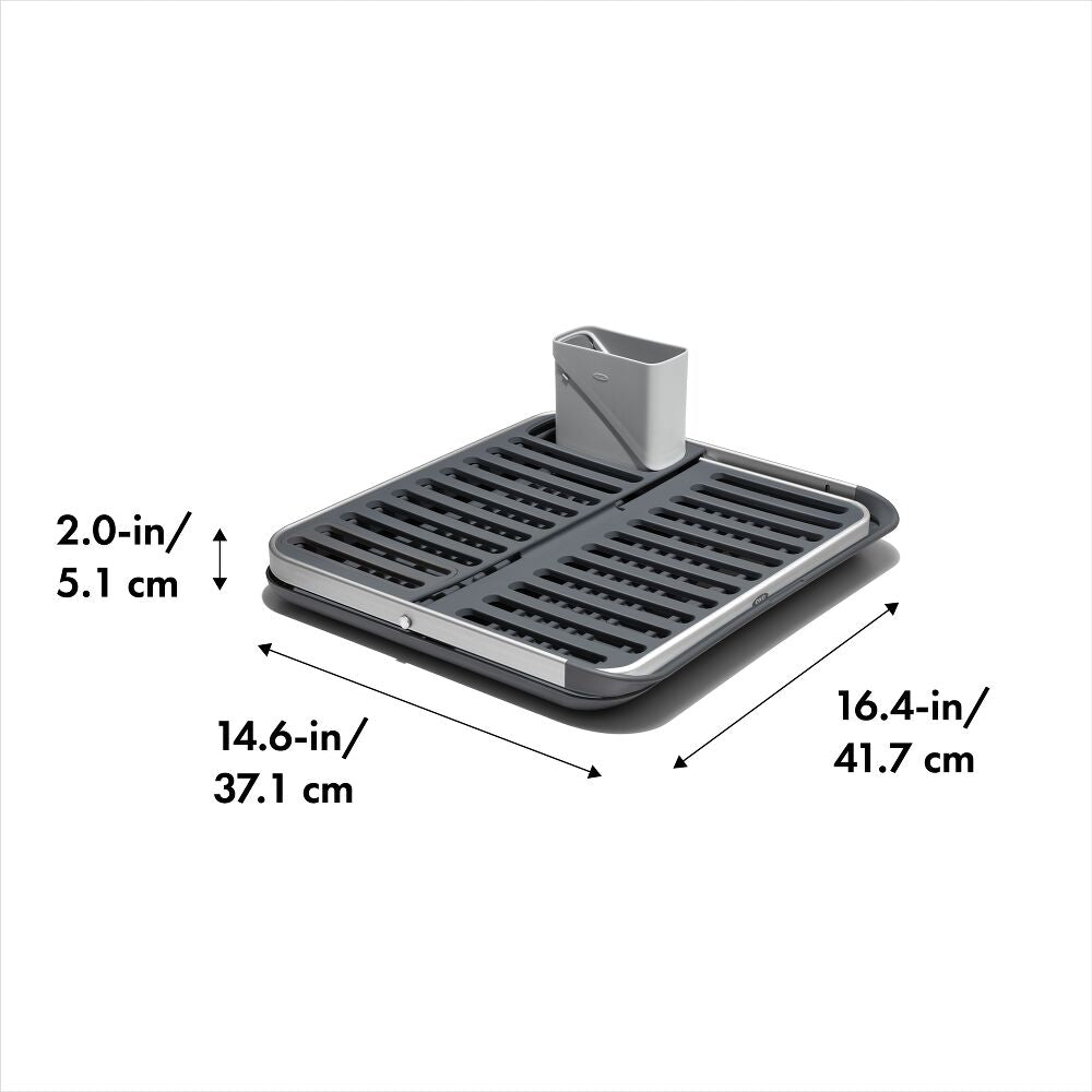 OXO Good Grips Aluminum Fold Flat Dish Rack M6