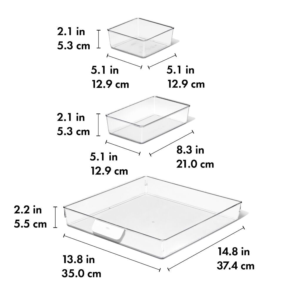 3-piece Refrigerator Tray Set C2