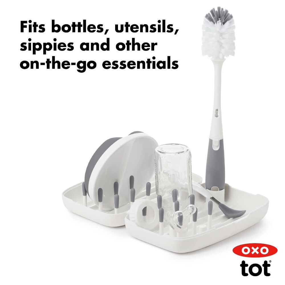 On-the-Go Drying Rack with Bottle Brush N6