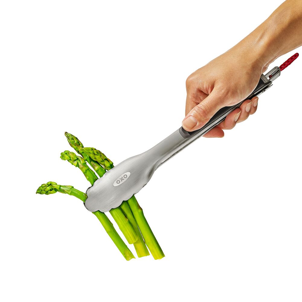 OXO Outdoor 10.5in Camp Stove Tongs with Bottle Opener B9