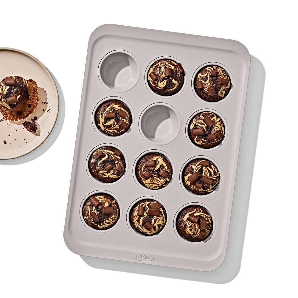 Non-Stick Pro Ceramic Coated Metal Bakeware 12 Cup Muffin Pan S8