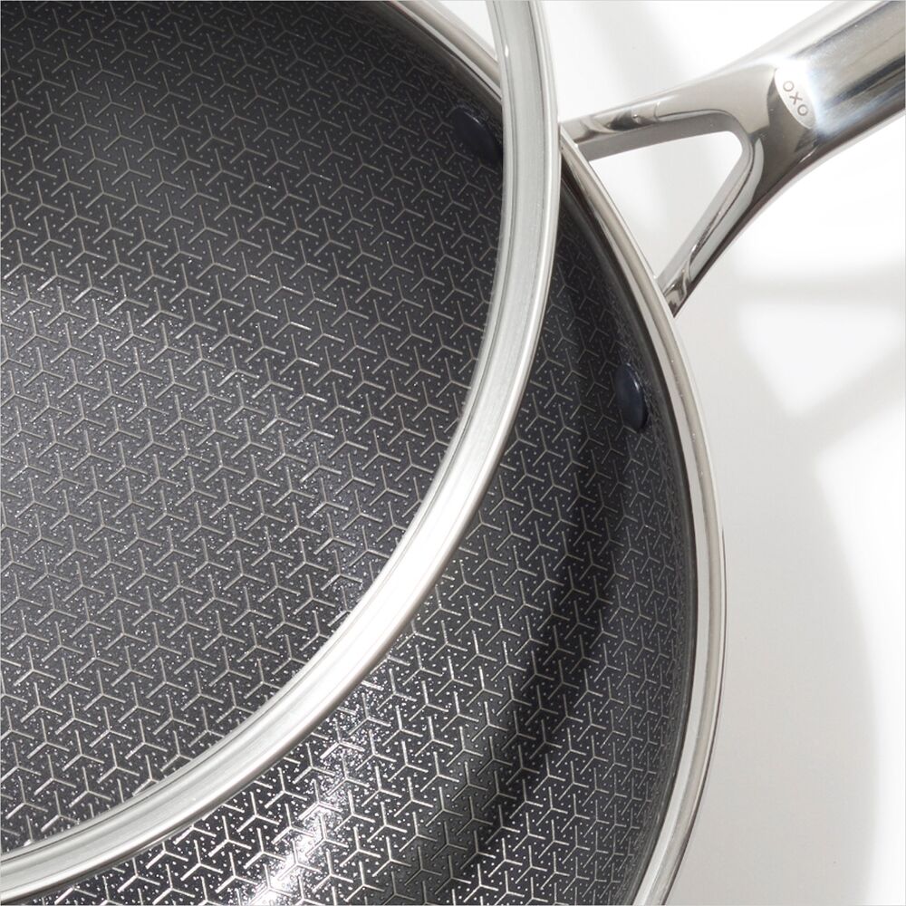 Trident Hybrid Non-Stick Stainless Steel 5 Qt Wok with Lid T2