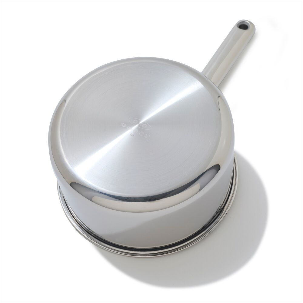 Trident Hybrid Non-Stick Stainless Steel 2.5 Qt Saucepan with Lid D5