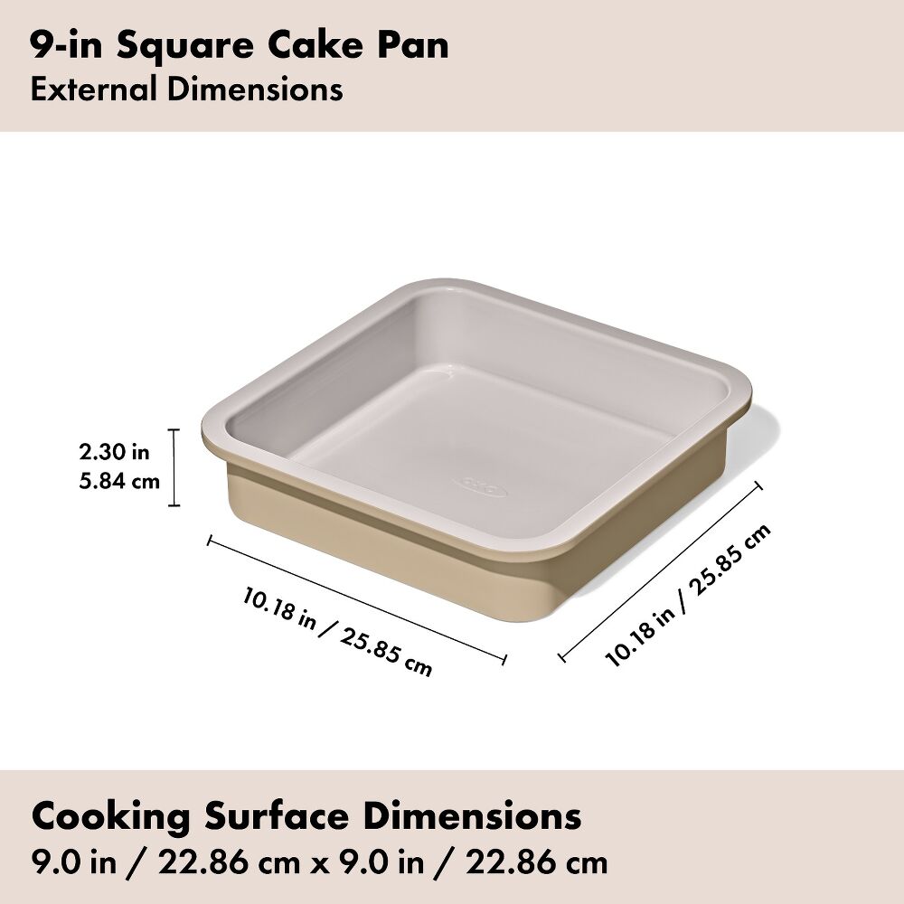 Non-Stick Pro Ceramic Coated Metal Bakeware 9” Square Cake Pan I8