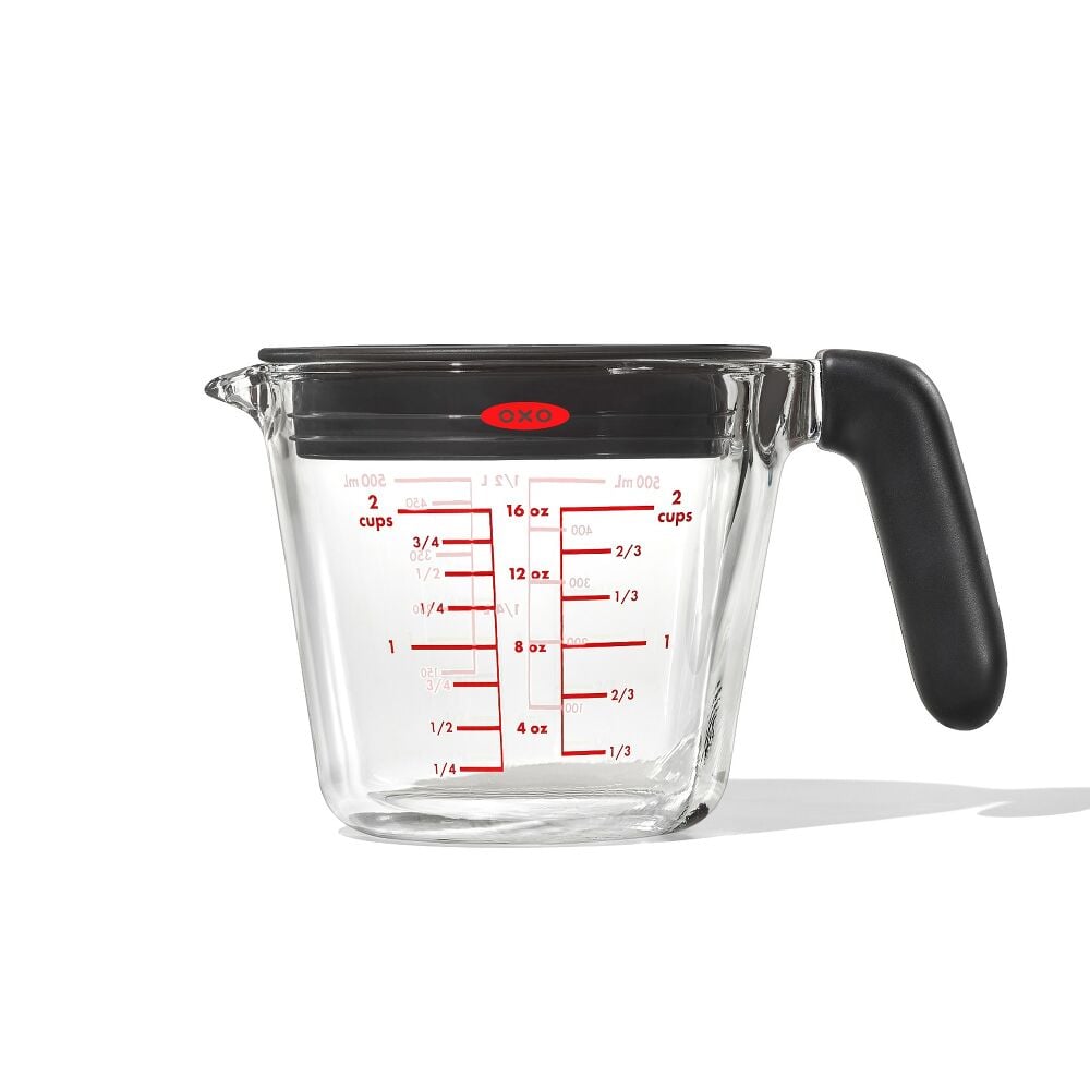 2 Cup Glass Measuring Cup with Lid S7