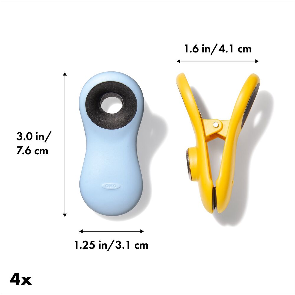 Magnetic All-Purpose Clips - 4-Pack - assorted colors K9