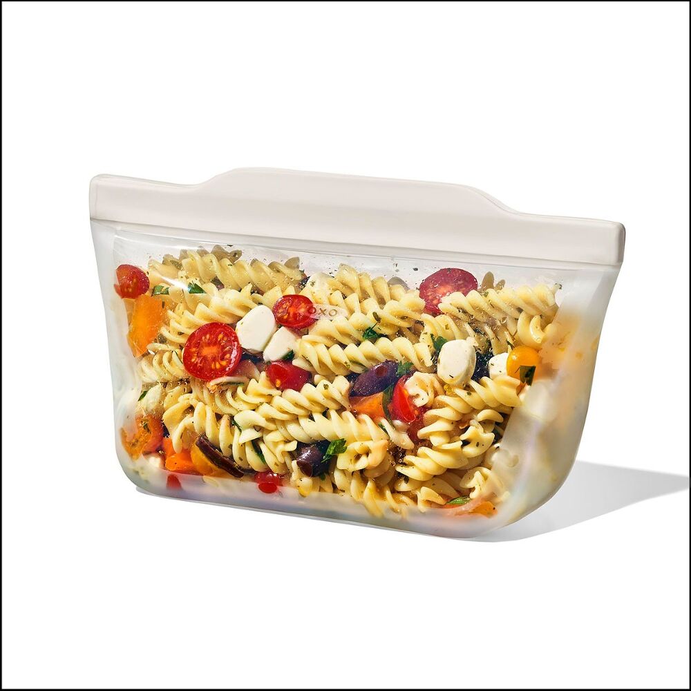 Silicone Reusable Bag - Stand-Up Quart (32 oz) - Oat Q5