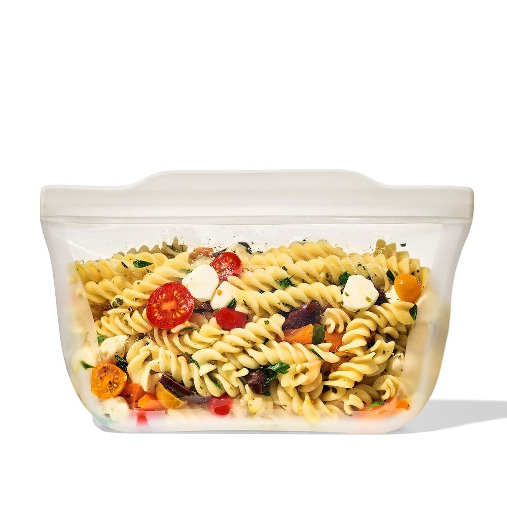 Silicone Reusable Bag - Stand-Up Quart (32 oz) - Oat Q5
