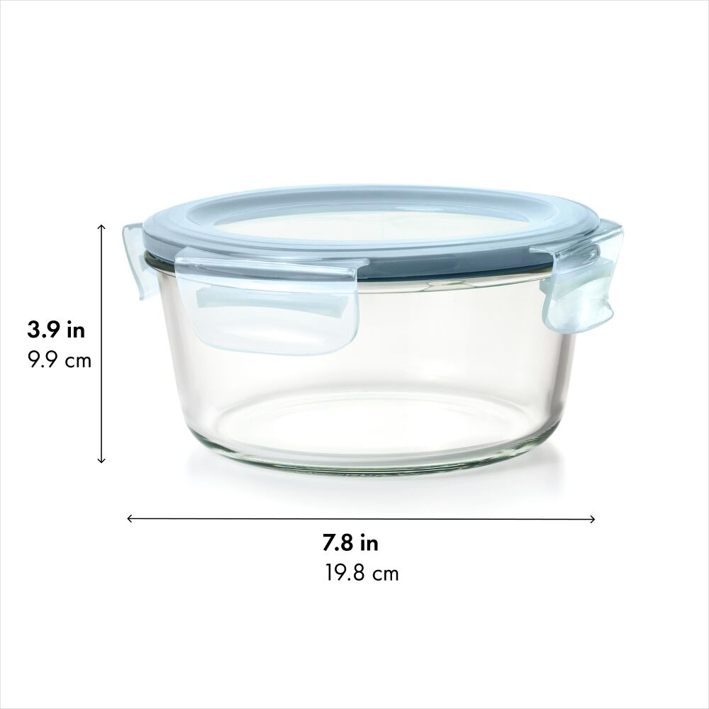 Smart Seal 7-Cup Glass Round Container - Arctic Blue E3