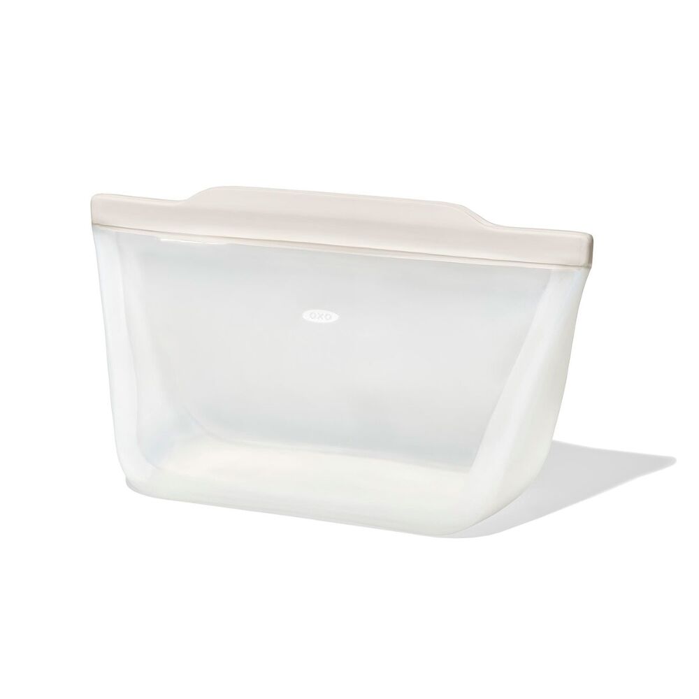 Silicone Reusable Bag - Stand-Up Half Gallon (64 oz) - Oat O9