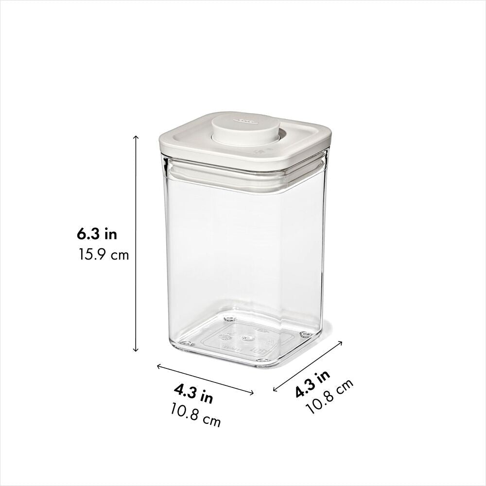 OXO Pet POP Container — Small Square Short — 1.1 Qt/1 L R3