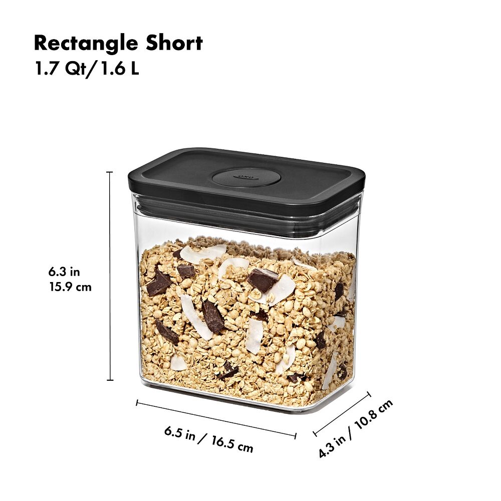 POP Container - Rectangle Short (1.7 Qt/1.6 L) - Matte Black R3