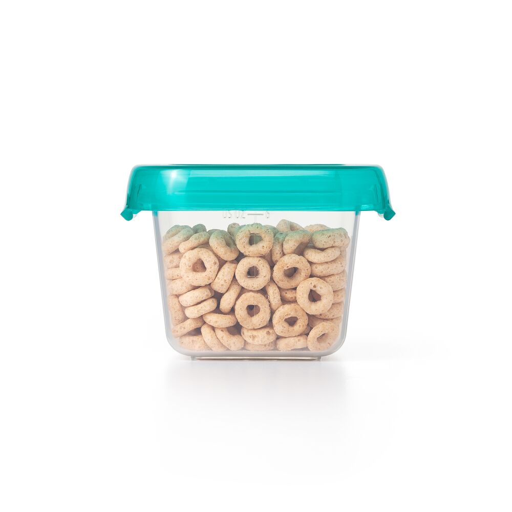 6 oz Baby Blocks™ Plastic Freezer Storage Containers - Tot Teal N1