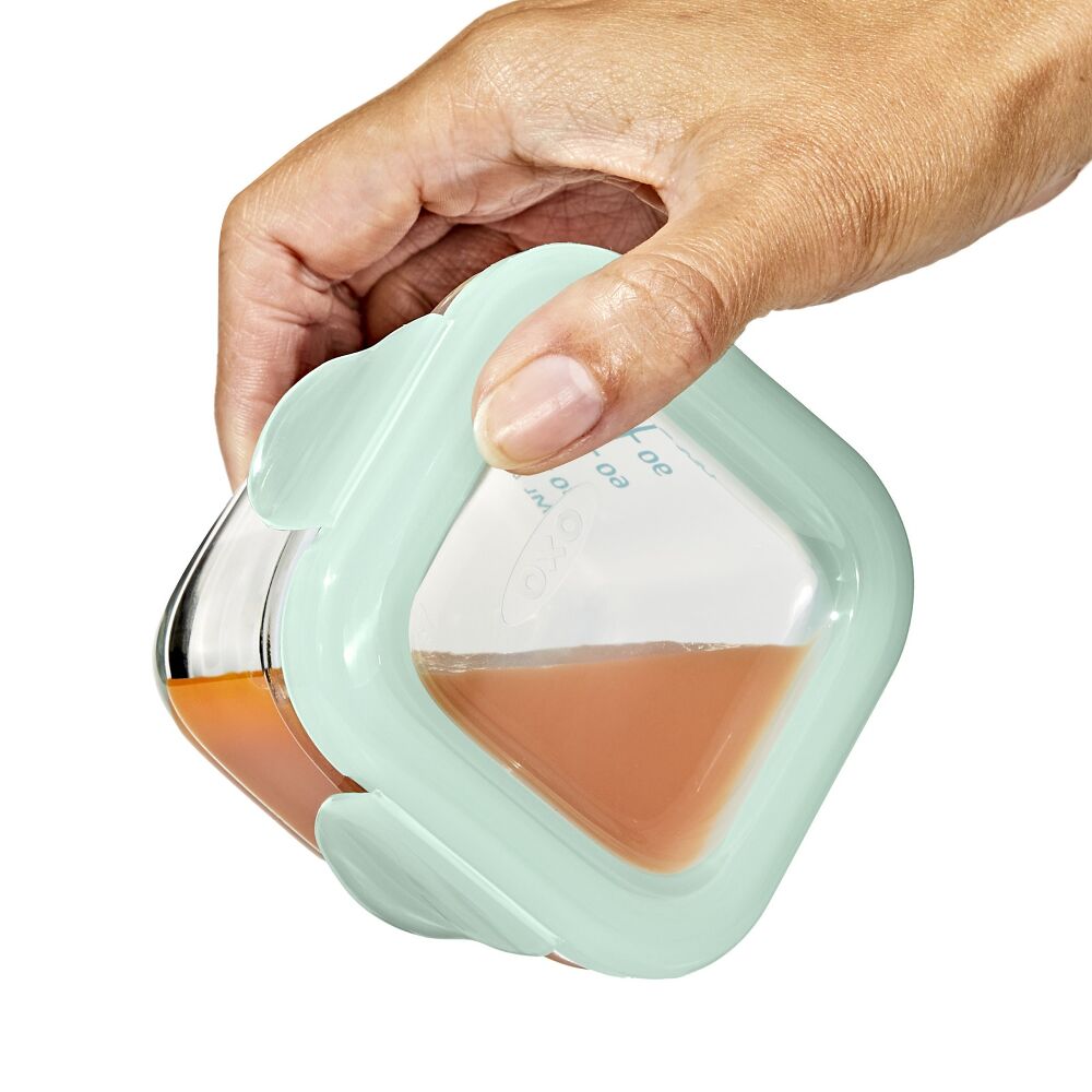 Glass Baby Blocks Food Storage Containers (4 oz) - Opal B0