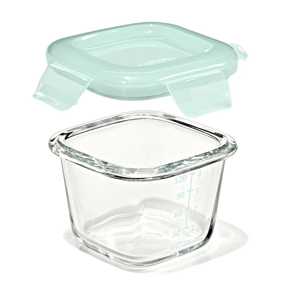Glass Baby Blocks Food Storage Containers (4 oz) - Opal H7