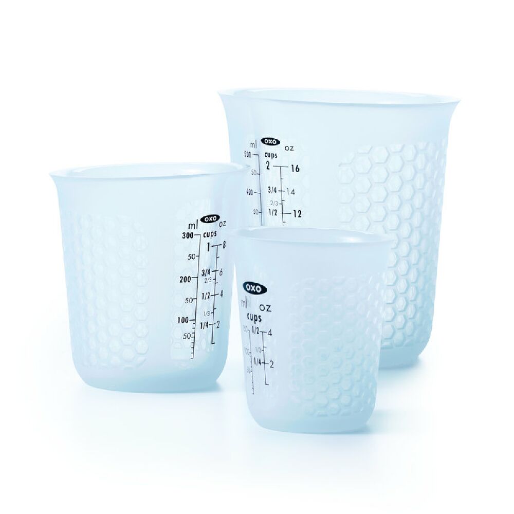 3 Piece Squeeze & Pour Silicone Measuring Cup Set H0