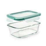 Smart Seal 3.5 Cup Glass Rectangle Container - Teal L2