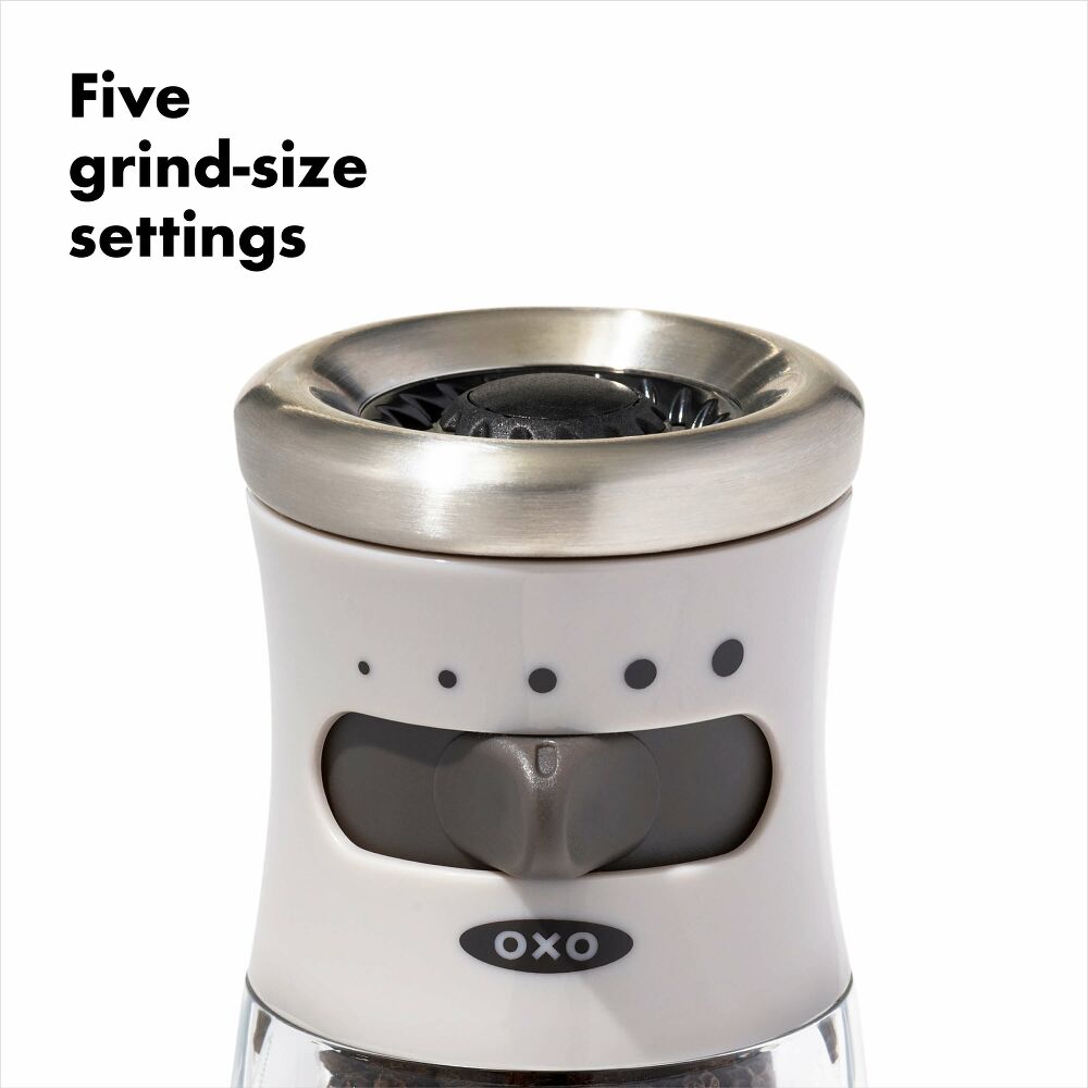 Contoured Mess-Free Pepper Grinder W9