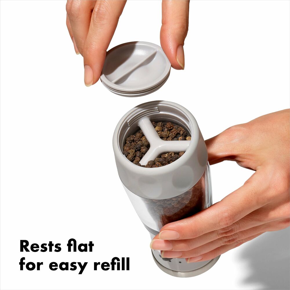 Contoured Mess-Free Pepper Grinder W9