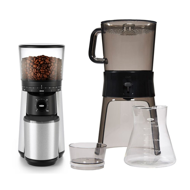 Cold Brew Coffee Maker & Conical Burr Coffee Grinder Bundle V5