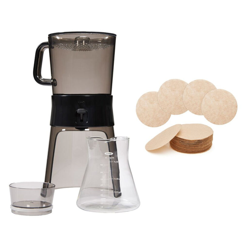 Cold Brew Coffee Maker & Cold Brew Coffee Maker Paper Filters Bundle L6