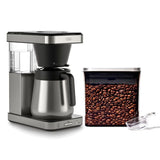 8-Cup Coffee Maker & Steel Coffee POP Container (1.7 Qt) with Scoop Bundle G1