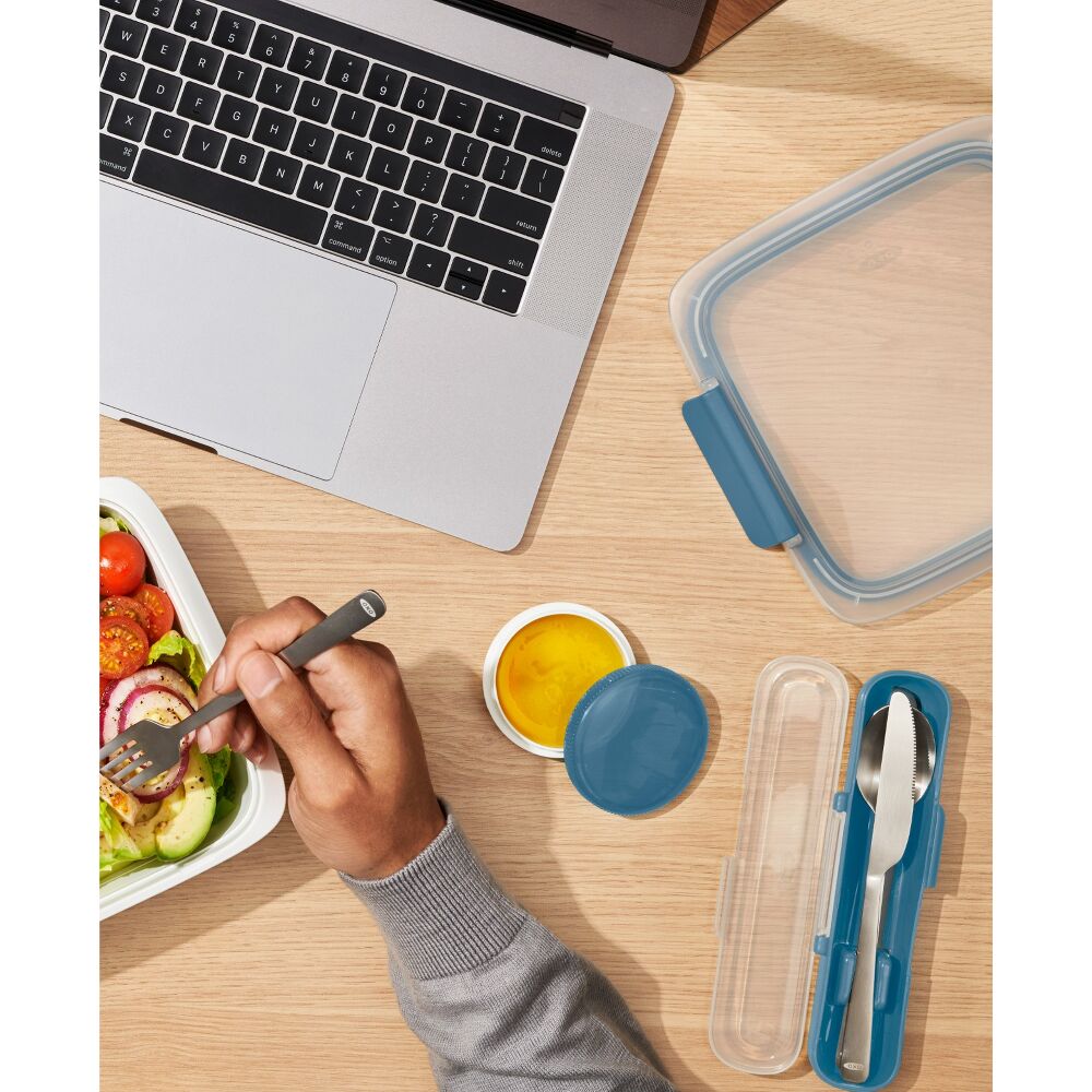 Prep & Go Stainless Steel Utensils With Case - Ocean Blue S3