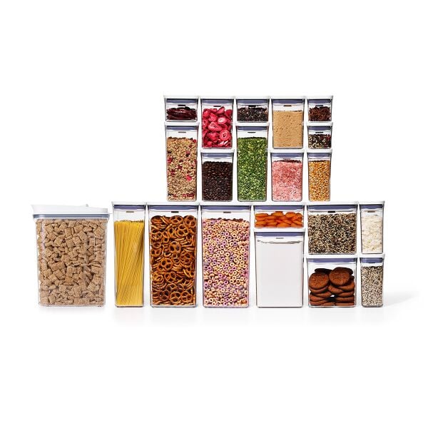 POP Large Cereal Dispenser (4.5 Qt.) & 20-Piece POP Container Set Bundle Y7
