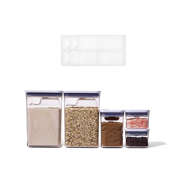 POP Removable Labels & 8-Piece POP Container Baking Set Bundle M4