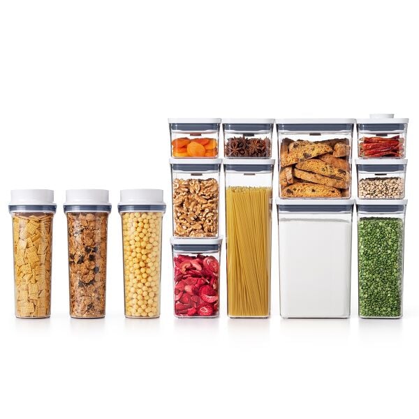 3 Piece Cereal Dispenser Set & 10-Piece POP Container Set Bundle W2
