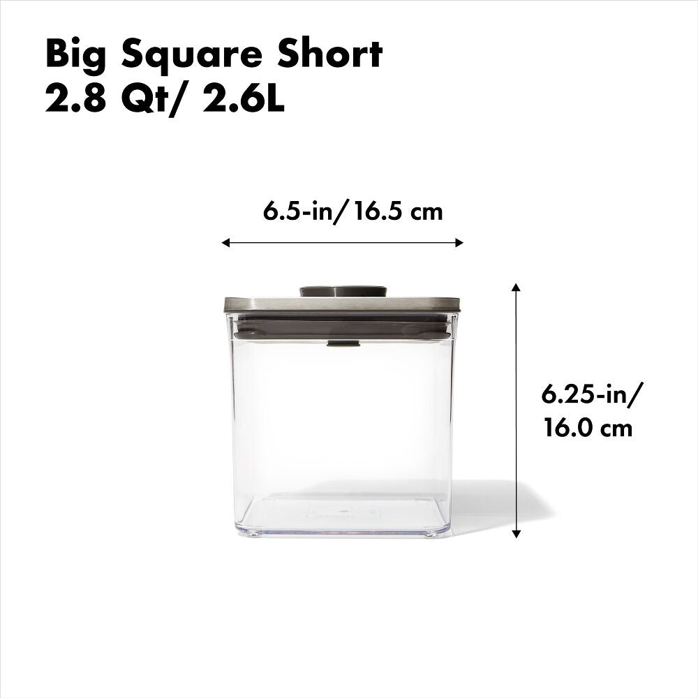 POP Container - Big Square Short (2.8 Qt/2.6 L) T7