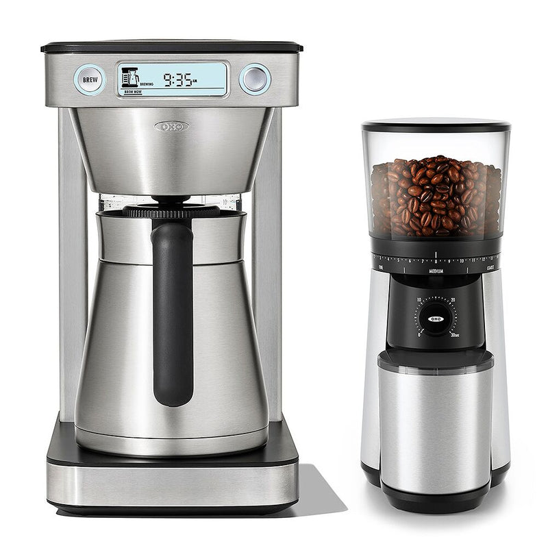 12-Cup Coffee Maker with Podless Single-Serve Function & Conical Burr Coffee Grinder Bundle M9