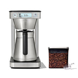 12-Cup Coffee Maker with Podless Single-Serve Function & Steel Coffee POP Container (1.7 Qt) with Scoop Bundle M7