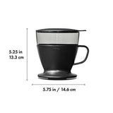 Pour Over Coffee Maker with Water Tank - Matte Black T6