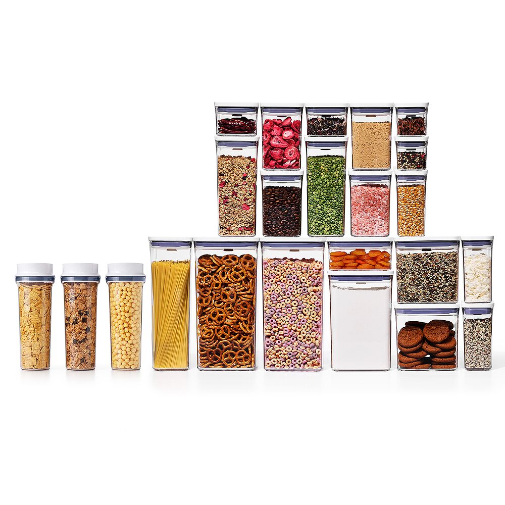 3 Piece Cereal Dispenser Set & 20-Piece POP Container Set Bundle H8
