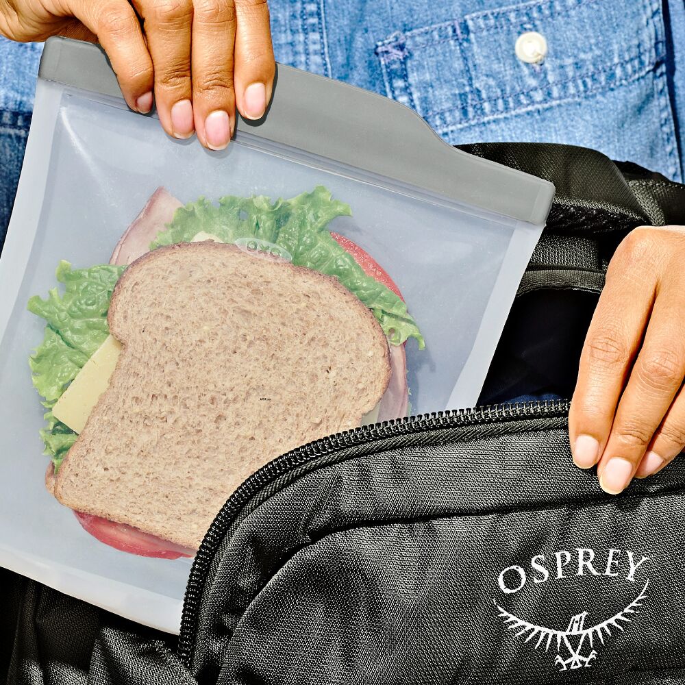 Silicone Reusable Bag  Sandwich (28 oz) - Fog K6