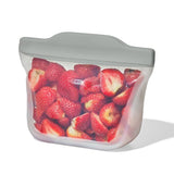 Silicone Reusable Bag  Stand-Up Snack (12 oz) - Fog F6