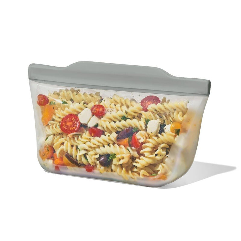 Silicone Reusable Bag  Stand-Up Quart (32 oz) - Fog Y1